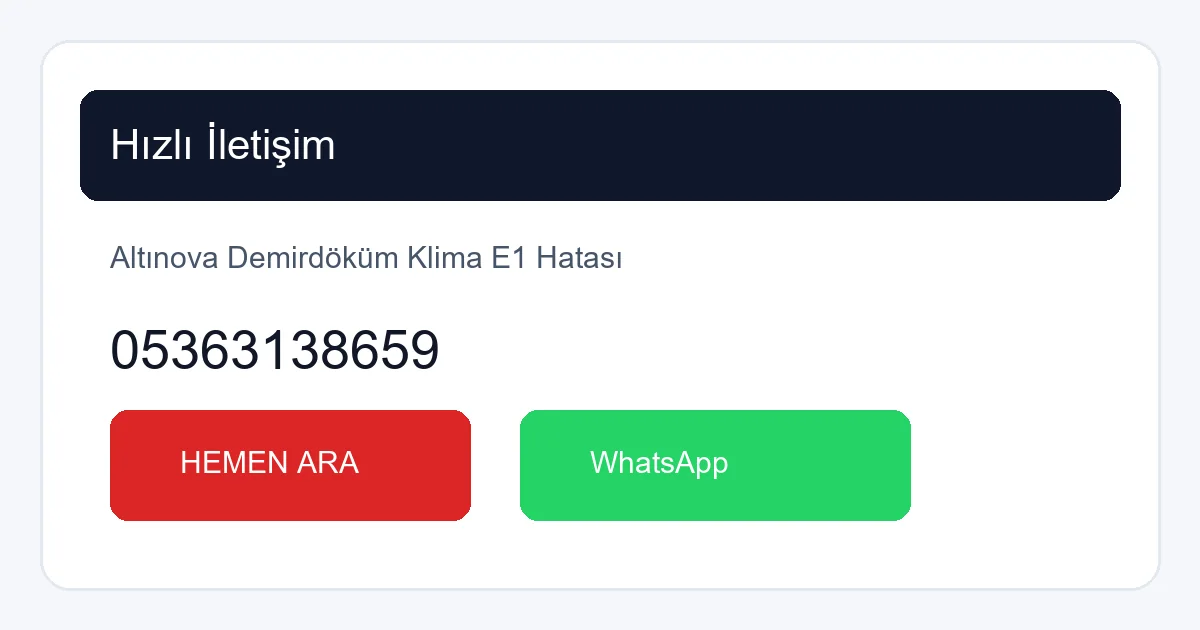 Antalya Demirdöküm Klima Servisi Hemen Teklif Alın