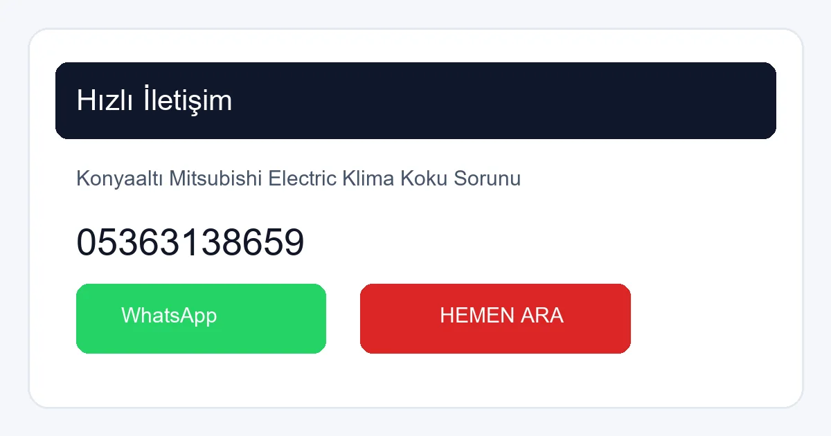 Antalya Konyaaltı Klima Servisi Çağrı Merkezi
